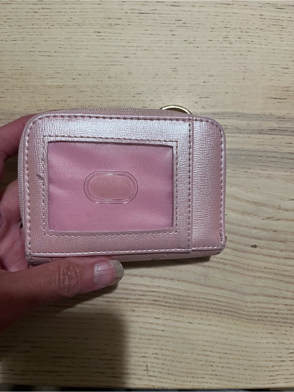 POLLY POCKET Pink Aqua BI-FOLD ZIPPERED WALLET Card Case Coin Purse Charm - Picture 4 of 9